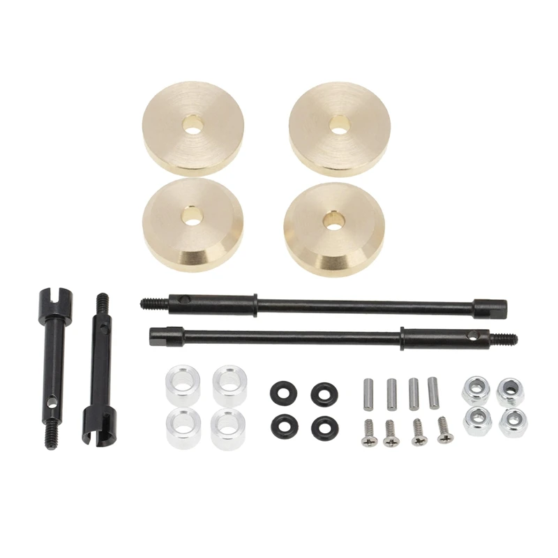 

Wide Brass Wheel Hub Counterweight, Wheel Hub Set Upgrade Parts For 1/24 Axial SCX24 90081 RC Crawler Car Model Car 1Set