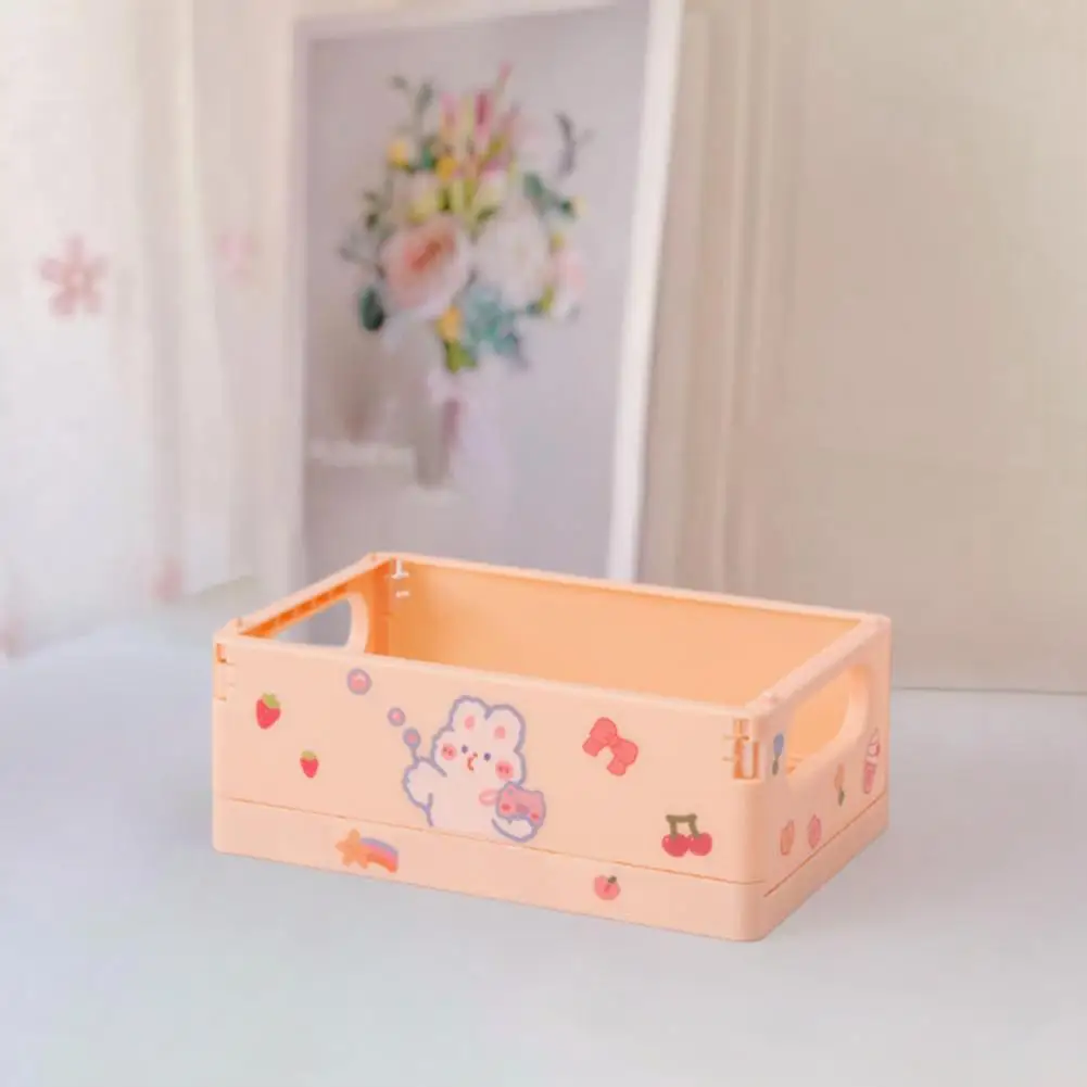 

Eco-friendly Storage Box Durable Foldable Desktop Storage Box Space-saving Stationery Container for Home Organization Desktop