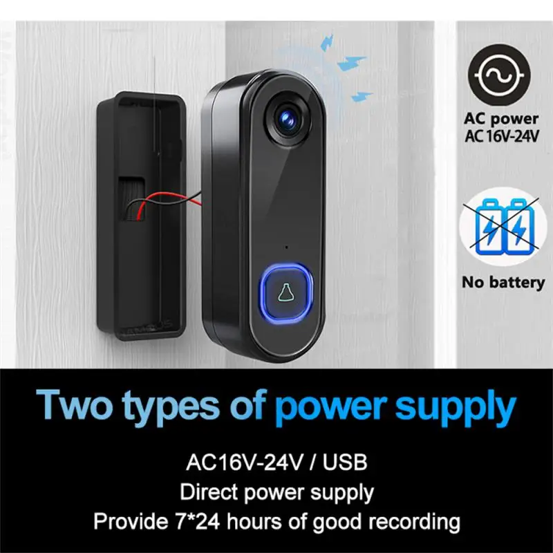 

Звонок дверной уличный TUYA, Wi-Fi, 1080P HD, с ИК-подсветкой и питанием от USB