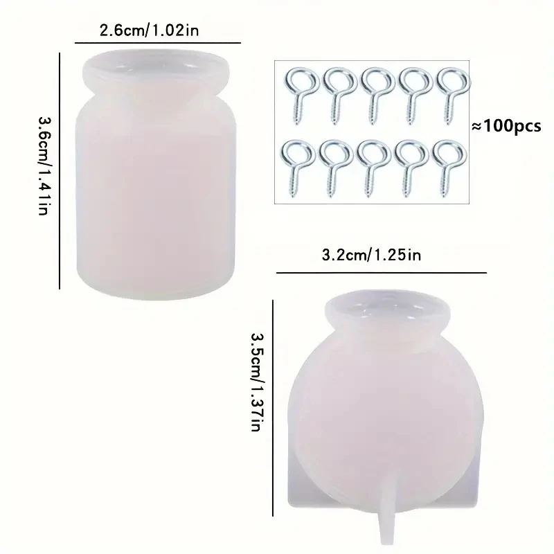 Маленькая полимерная бутылка для хранения рукоделия 12 шт