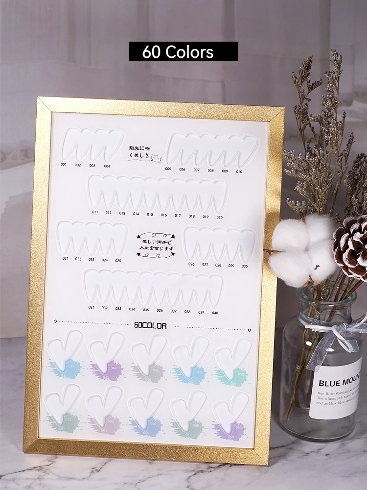 Доска для дизайна ногтей акриловая гель-лак дисплейная карта цветная с