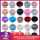 Роскошная кровать для собак, пончик с пенным наполнителем с эффектом памяти, подстилка для маленьких, средних и больших собак, плюшевая подстилка для щенков, пушистая удобная кровать для кошек, теплая кровать для домашних животных