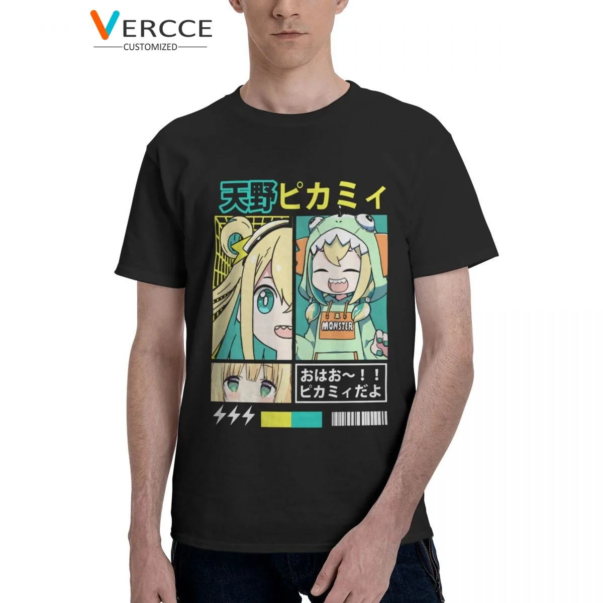 

Amano Pikamee Vtuber T Shirt 100% Cotton Tees O-neck Mens Clothing T-Shirts For Men Women Unique Gift Idea