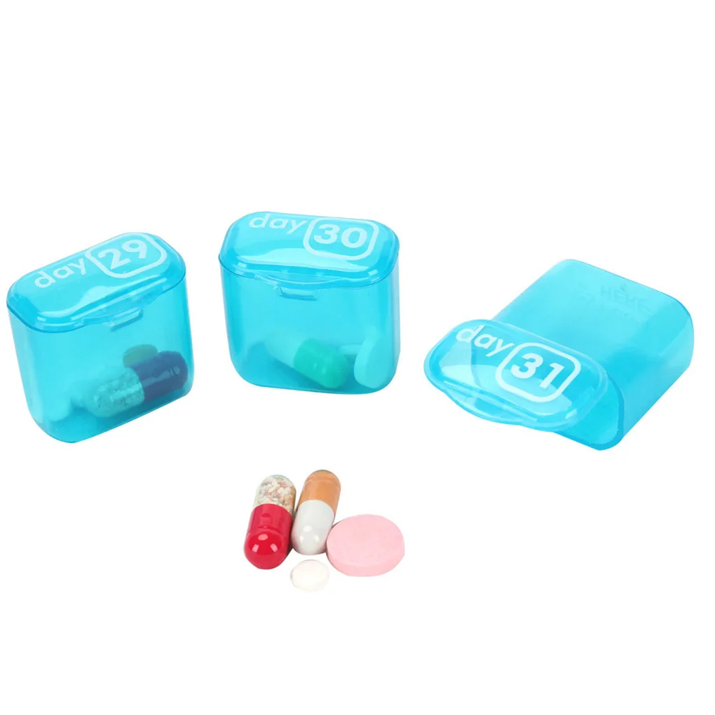 

Monthly Pill Organizer 31 Day Daily Vitamins Storage Case Travel Large Capacity Removable Pill Box