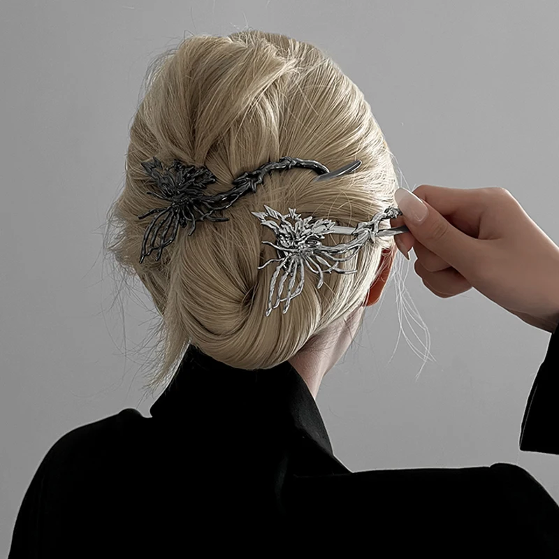 

New Women Metal Hair Claw Black Butterfly Hair Clips Barrette Crab Clamp Headband Ponytail Hairpin Headwear Hair Accessories