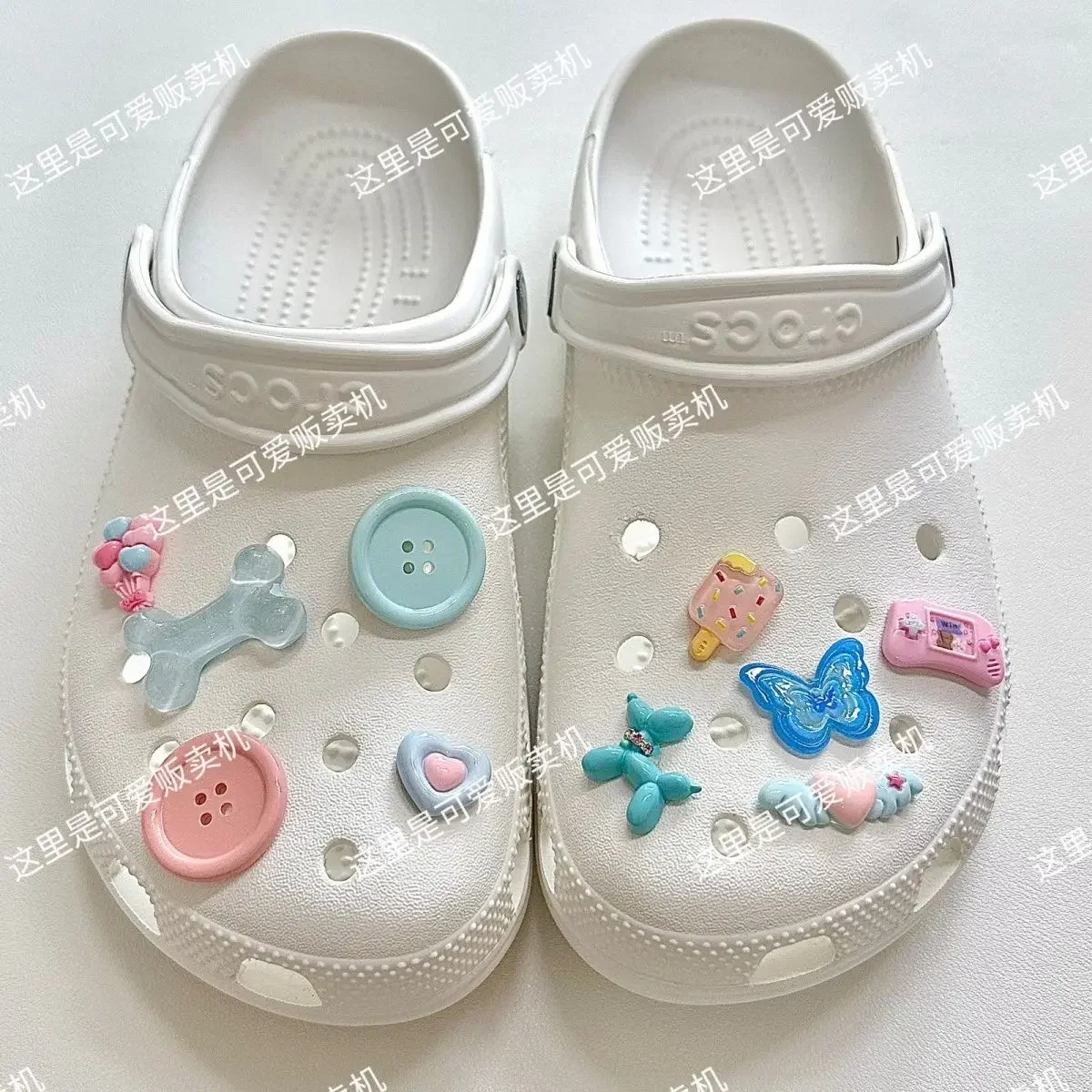 

Детский набор голубых и розовых шаров в виде собаки, прекрасное украшение для сабо, сандалий, Симпатичные Кроксы, подвески, дизайнерские подарки для детей, мальчиков и девочек