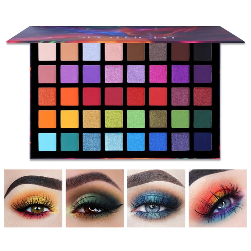 

GLAZZI Eye Shadow Palette 40 Color Colorful Artist Shimmer Glitter Matte Pigmented Powder Pressed Eyeshadow Makeup Kit