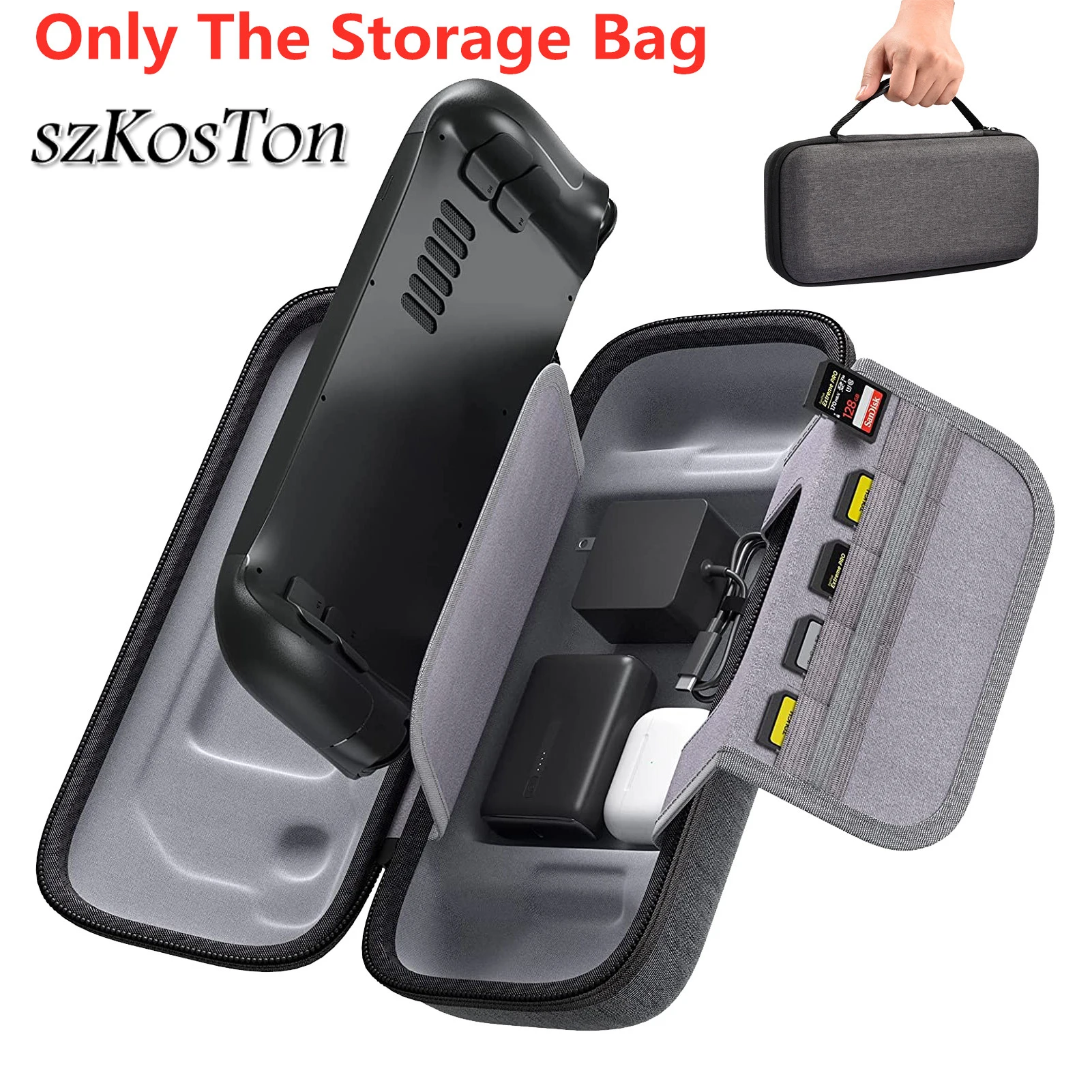 

Portable Storage Bag for Steam Deck Game Console Handbag With Interlayer Multiple Card Slots for Steam Deck Gaming Accessories