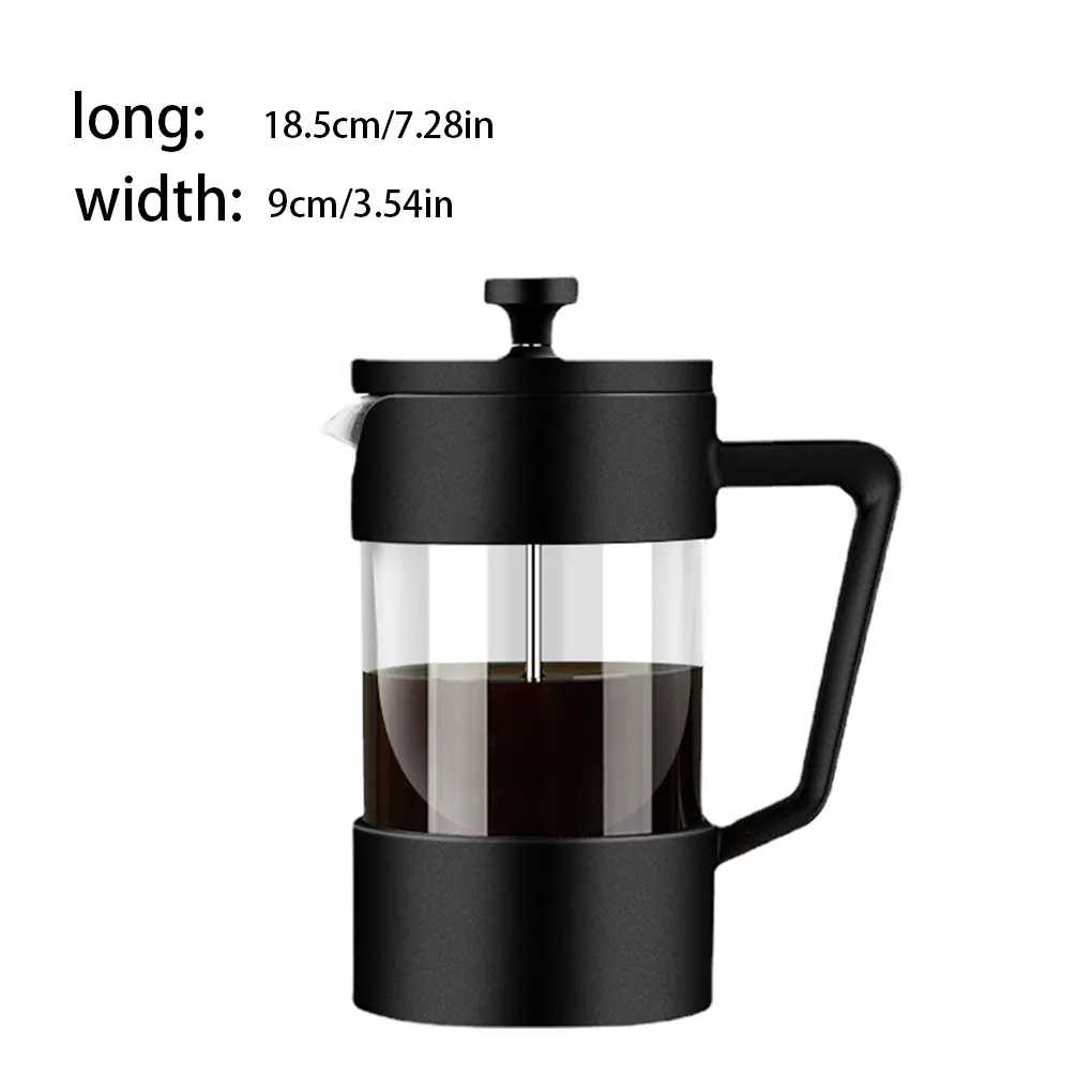 Home Restaurant Manual Press Coffee Maker Transparent Glass Tea Milk Pot Container Teapot Household Kitchen Accessories  350ML images - 6