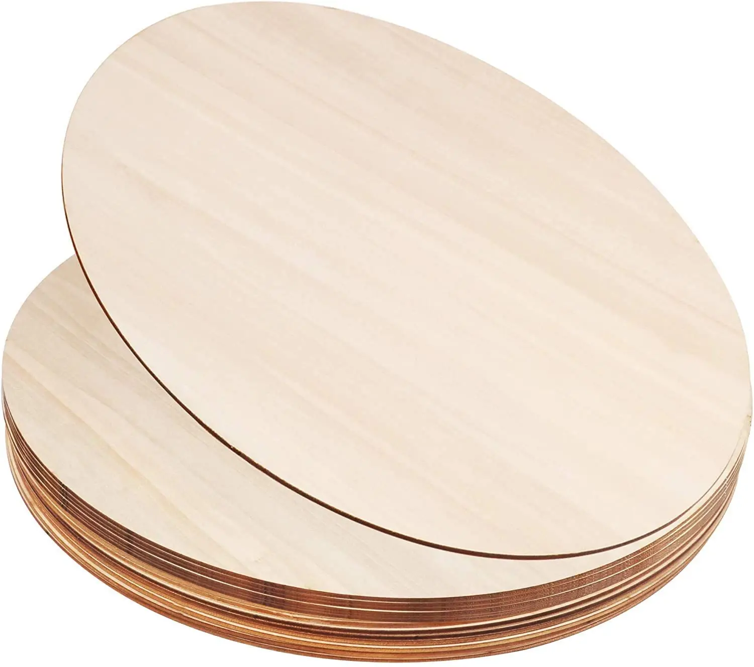 

5pcs 12inch DIY Round Wood Discs for Crafts Unfinished Wood Rounds Wooden Circles for Crafts Pyrography Painting and Decorations