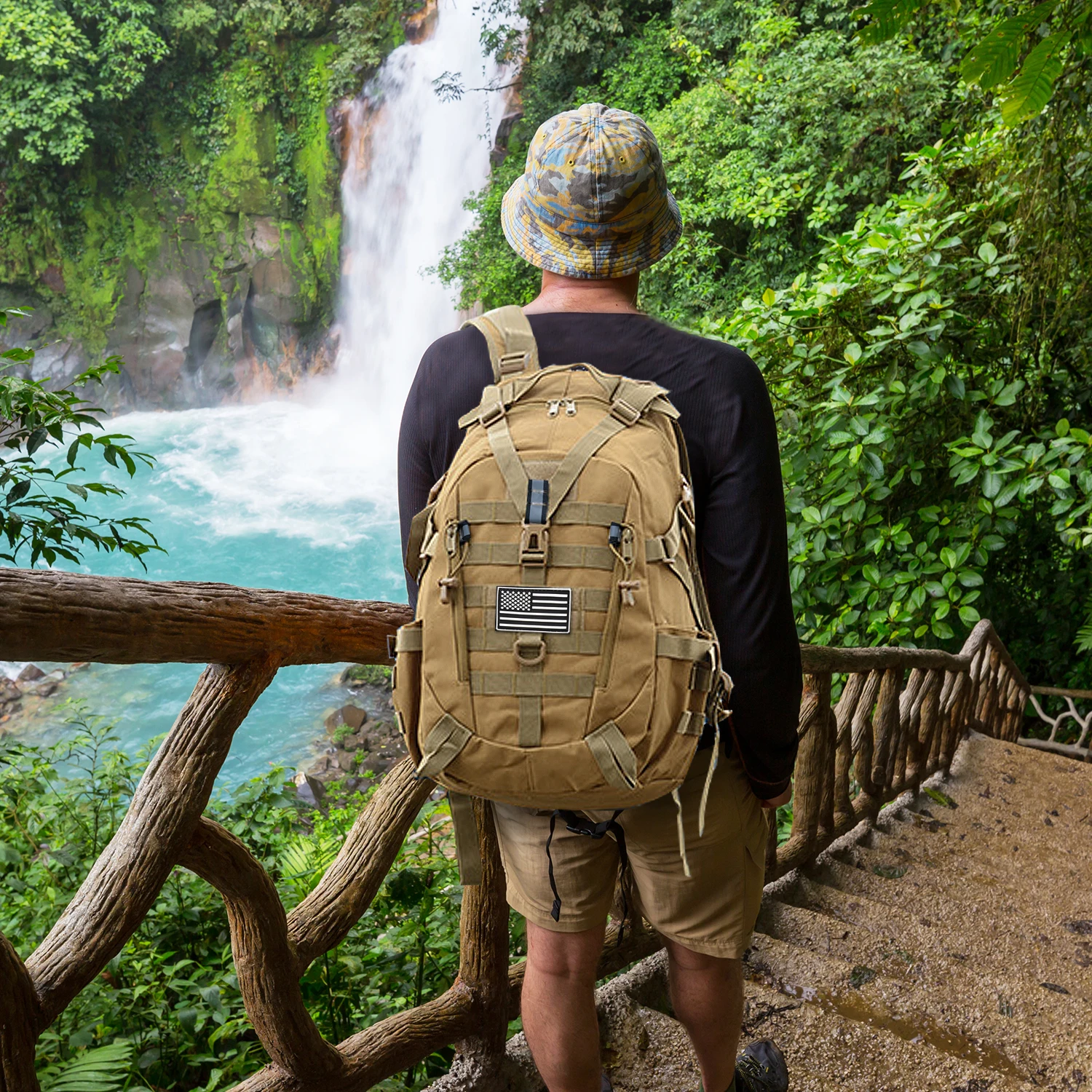 30L Military Tactical Backpack Nylon Waterproof Rucksacks Outdoor Bags Military Backpack for Hiking Camping Trekking Hunting Bag