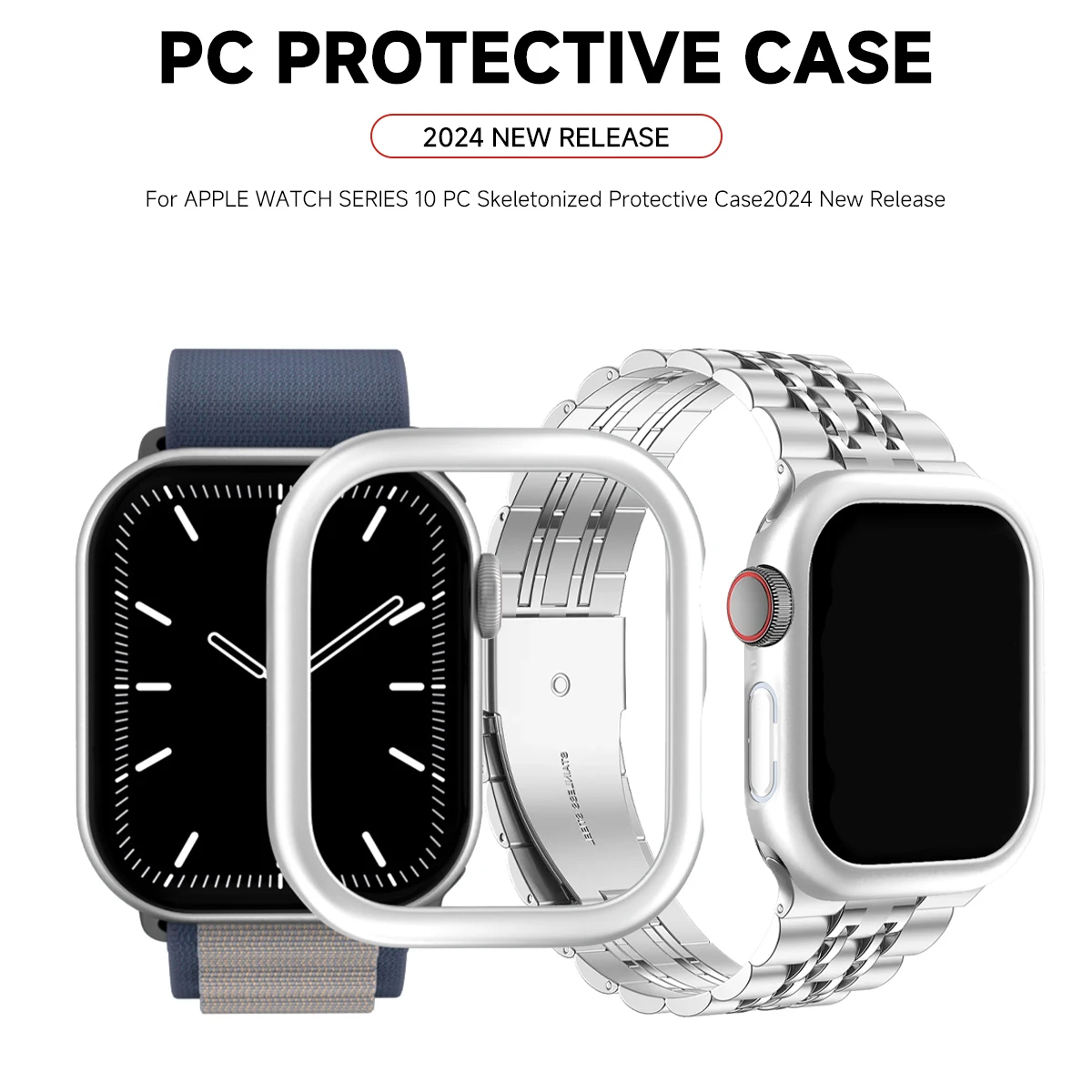Фото Чехол для Apple Watch series 10 42 мм 46 мм, Матовый Жесткий Бампер из поликарбоната, защита экрана, аксессуары для iWatch series 10 42/46 мм №3