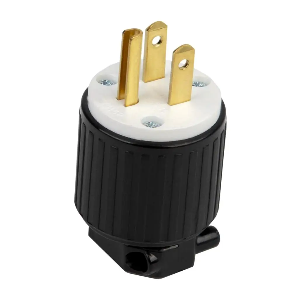 

Rugged 5-15P Grounding Locking Plug for Generator Socket Parts NYLON HOUSING