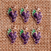 10pcs 10x17mm cute fruit grape charms for jewelry making diy earrings pendants necklaces handmade bracelets crafts accessories