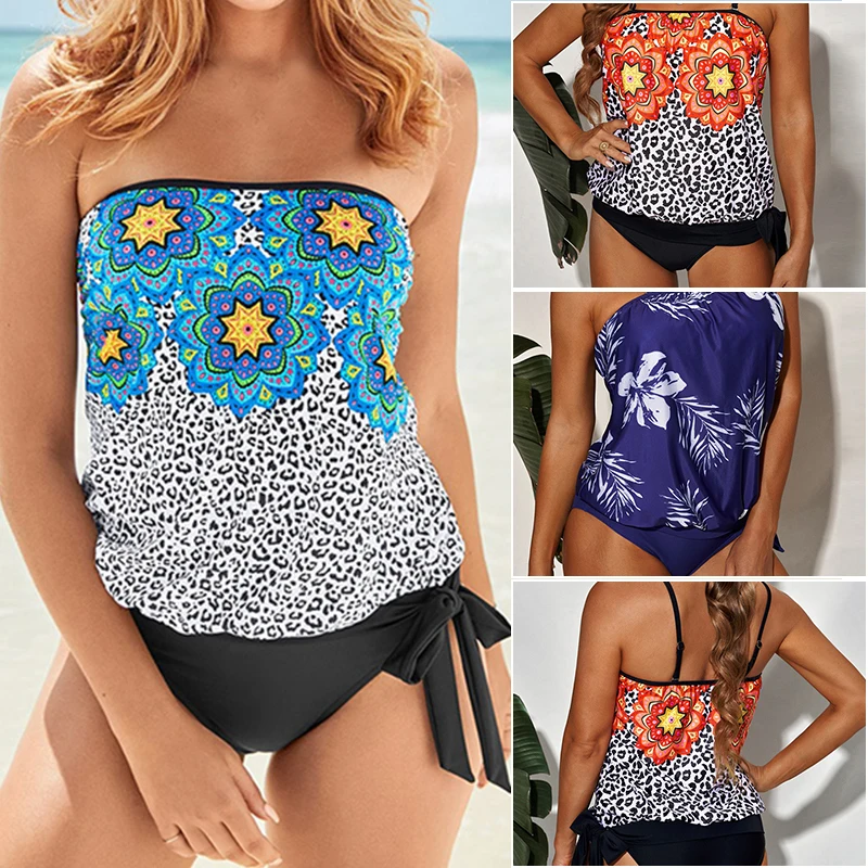 

Women's Printed Swimsuit Fashion Casual Sleeveless Swimwear for Swimming Pool Women's Printed Swimsuit MC889