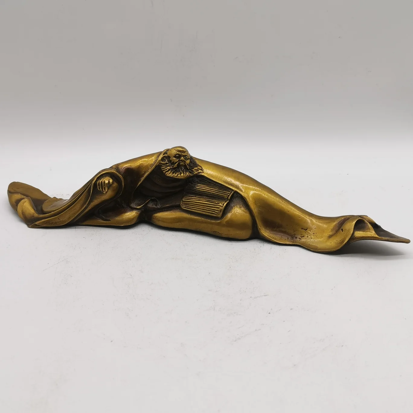 

Copper Bodhidharma Patriarch Press Paper Ballast Study Supplies Office Desktop Car Decoration Brass