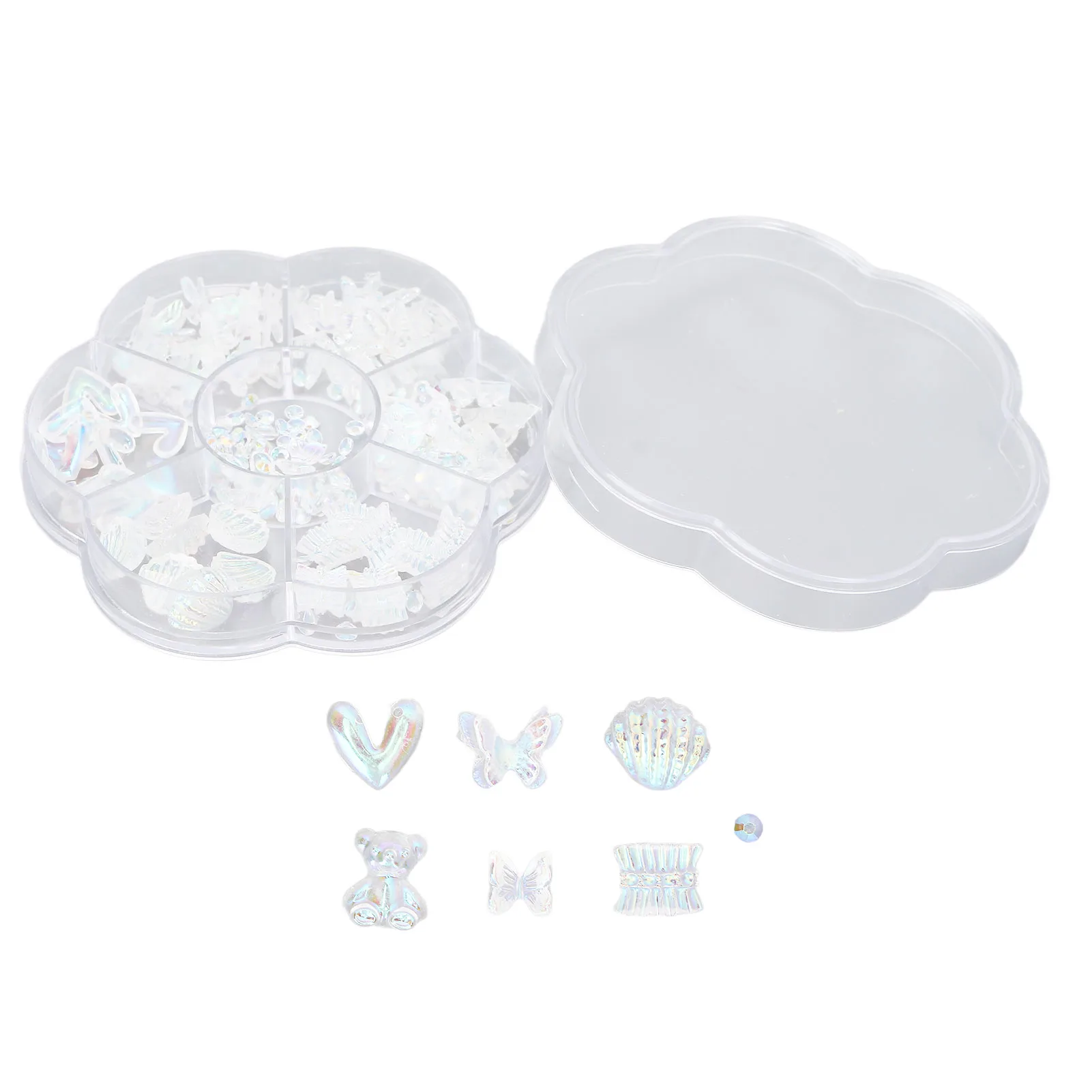 

Fashionable Resin Nail Art Decoration Three Dimensional Shiny Nail Ornament for Women