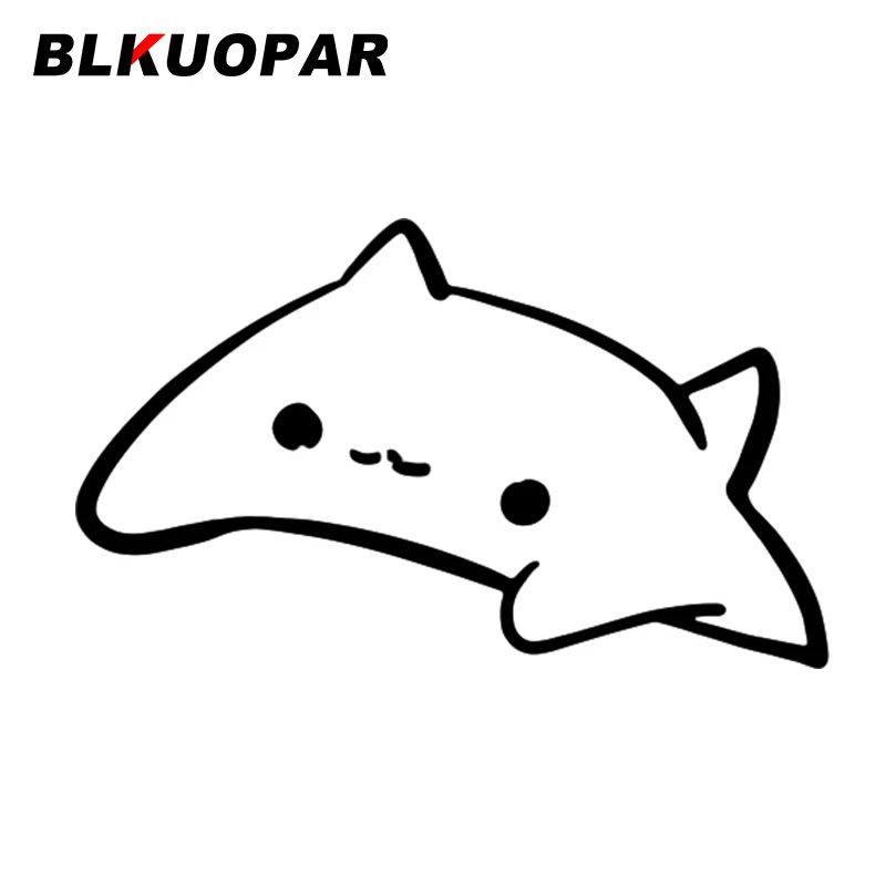 

BLKUOPAR Bongo Cat Meme Kawai Car Sticker Personality Cute Waterproof Vinyl JDM Decal Bumper Caravan Window Car Accessories