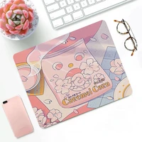 pink anime mouse pad small cheap office accessories gaming muismat cherry blossom mousepad laptops kawaii cute art desk mat