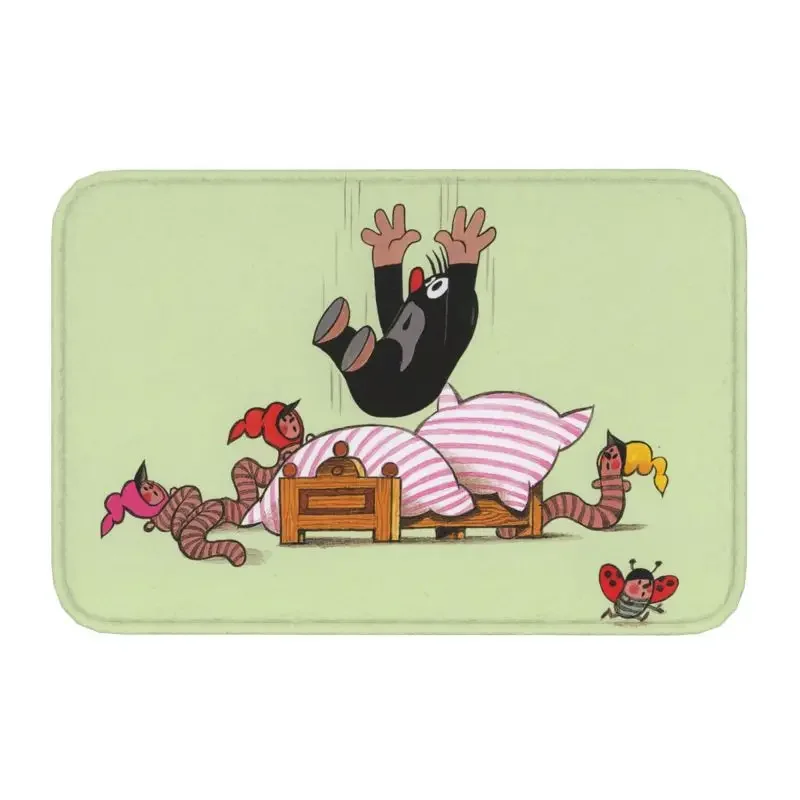 Забавный мультяшный коврик для входной двери Противоскользящий домашний