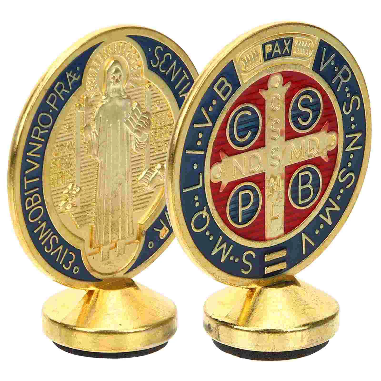 2 шт. большое распятие святая медаль украшения металлический католический крест
