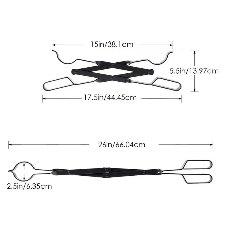 Щипцы для дров захват толстых бревен устойчивый к ржавчине сверхмощный
