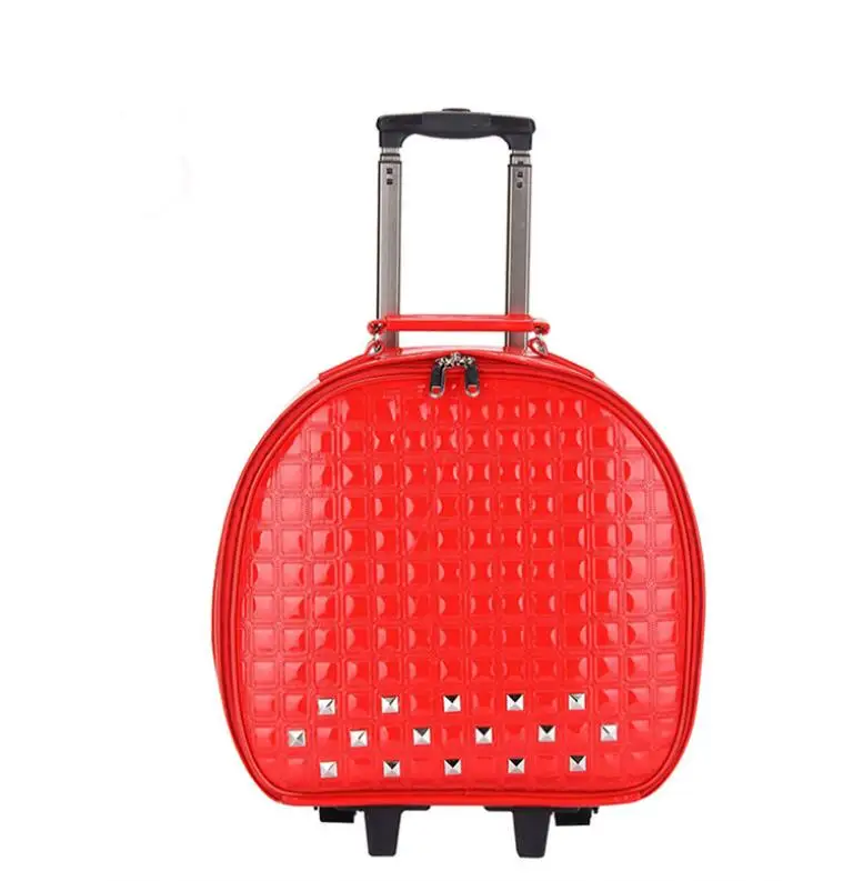 

Travel Rolling Luggage Bags On Wheels PU Leather Travel trolley bag for women suitcase Wheeled trolley Suitcase carry on bags