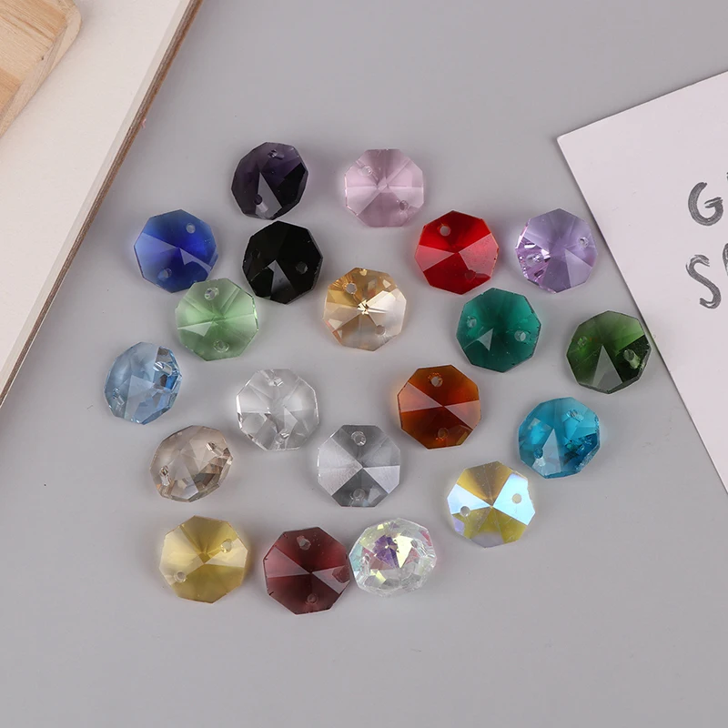 Хрустальные бусины с восьмиконечной звездой 50 шт. 14 мм 2 отверстия для украшения