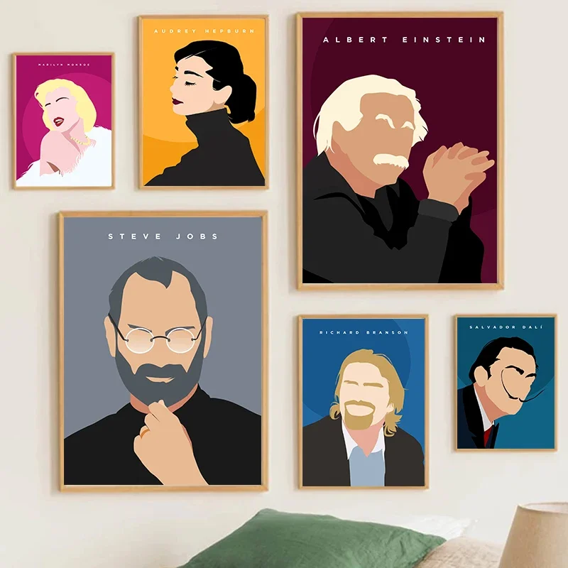 

Абстрактный известный портрет Сальвадор Дали, Мультяшные фигурки, плакаты, холст, живопись, настенное искусство для гостиной, украшение для дома