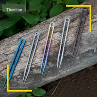 titanium alloy tweezers outdoor edc gadgets flat metal clips tc4 material outdoor cooking camping cookware picnic accessories
