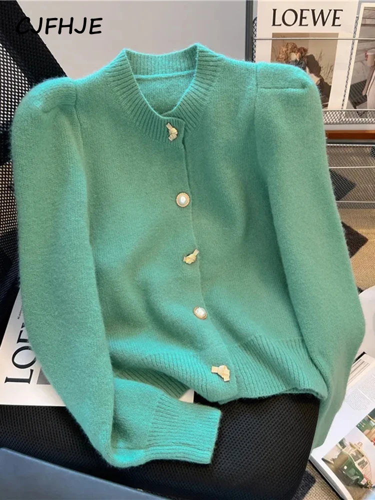 CJFHJE однотонный очаровательный стильный свитер с длинными рукавами и