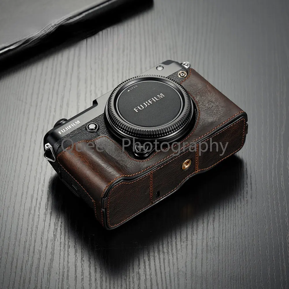 

Чехол для фотоаппарата из натуральной кожи для Fuji GFX50R, полусумка для Fujifilm GFX50R, боди для фотоаппарата