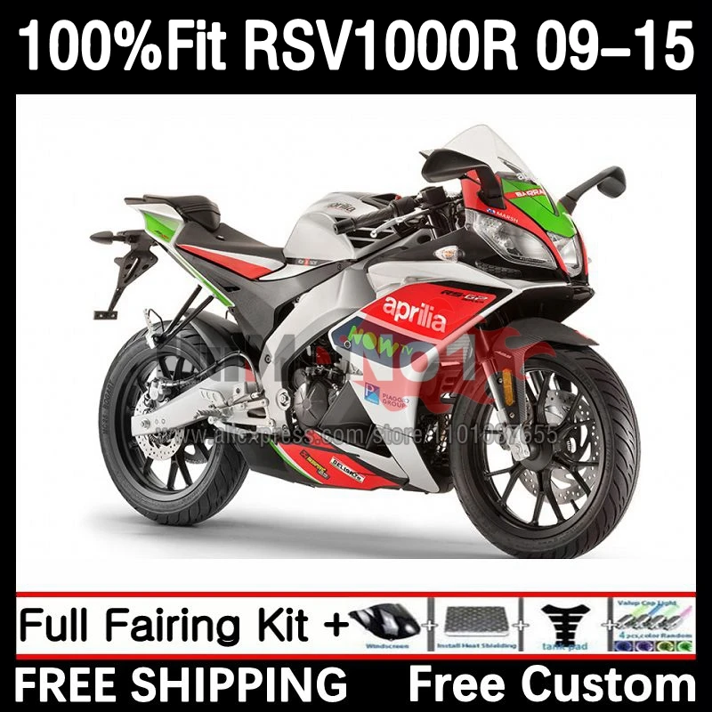 

Инжекционный обтекатель для Aprilia RSV1000 RSV1000R 09 10 11 12 13 15 55No.2 RSV 1000 R 1000R 2009 2010 2012 2013 2015 серебристо-красный