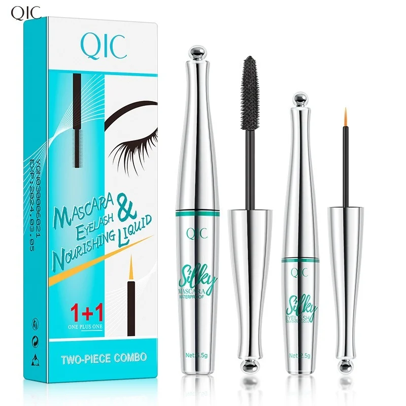 

Mascara 2in1 Eyelash Growth Serum Set Eye Makeup Eyelash Nourishing Serum LongWaterproof Sweat-Proof Long-Lasting Thick Long