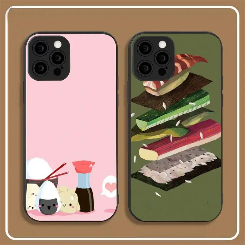

Funny Japanese Cuisine Sushi Food Phone Case For Iphone 7 8 Plus X Xr Xs 11 12 13 Se2020 Mini Mobile Iphones 14 Pro Max Case