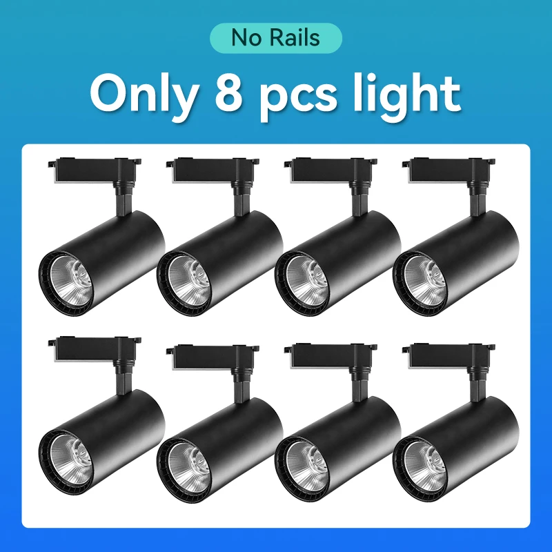 

Полный комплект трековых светильников 220 В 110 В точечный светодиодный трековый светильник потолочный светильник COB прожектор рельсовый светильник домашний магазин одежды