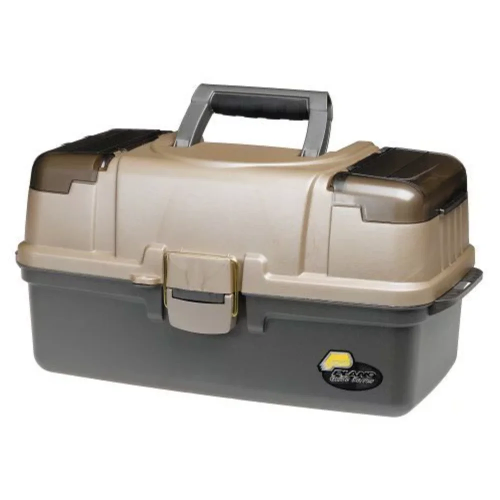 

Plano Fishing Large 3-Tray Tackle Box with Top Access, Graphite/ Sandstone tool box