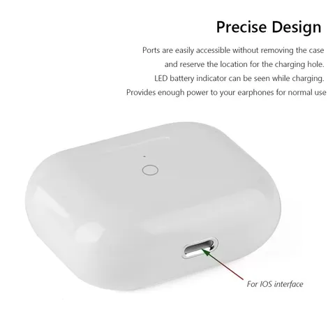 Сменный чехол для беспроводной зарядки Airpods 1/2 3 4Bluetooth-совместимого зарядного устройства, аксессуары для наушников Apple Pro 1 2