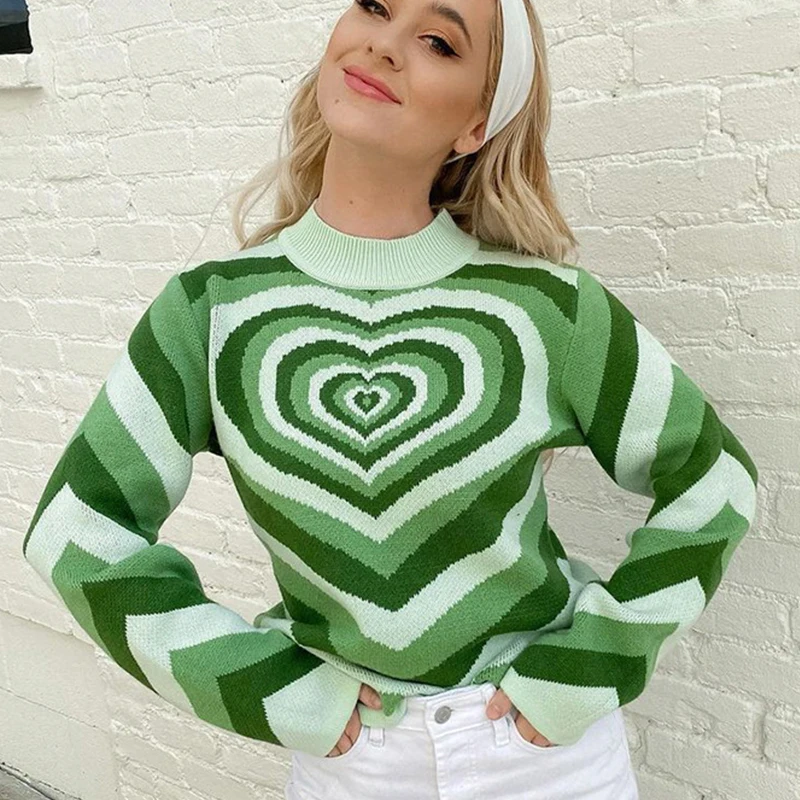 

Женский свитер-водолазка в полоску, с длинным рукавом