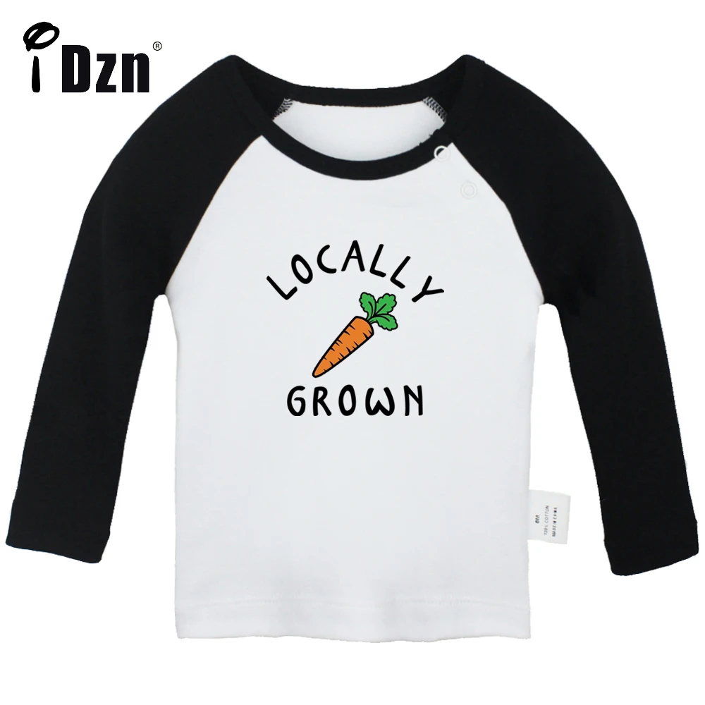 

Locally Grown & Locally Brewed Funny Printed Cute Baby Boys T shirt Baby Girls Long Sleeves T-shirts Infant Tops Clothes