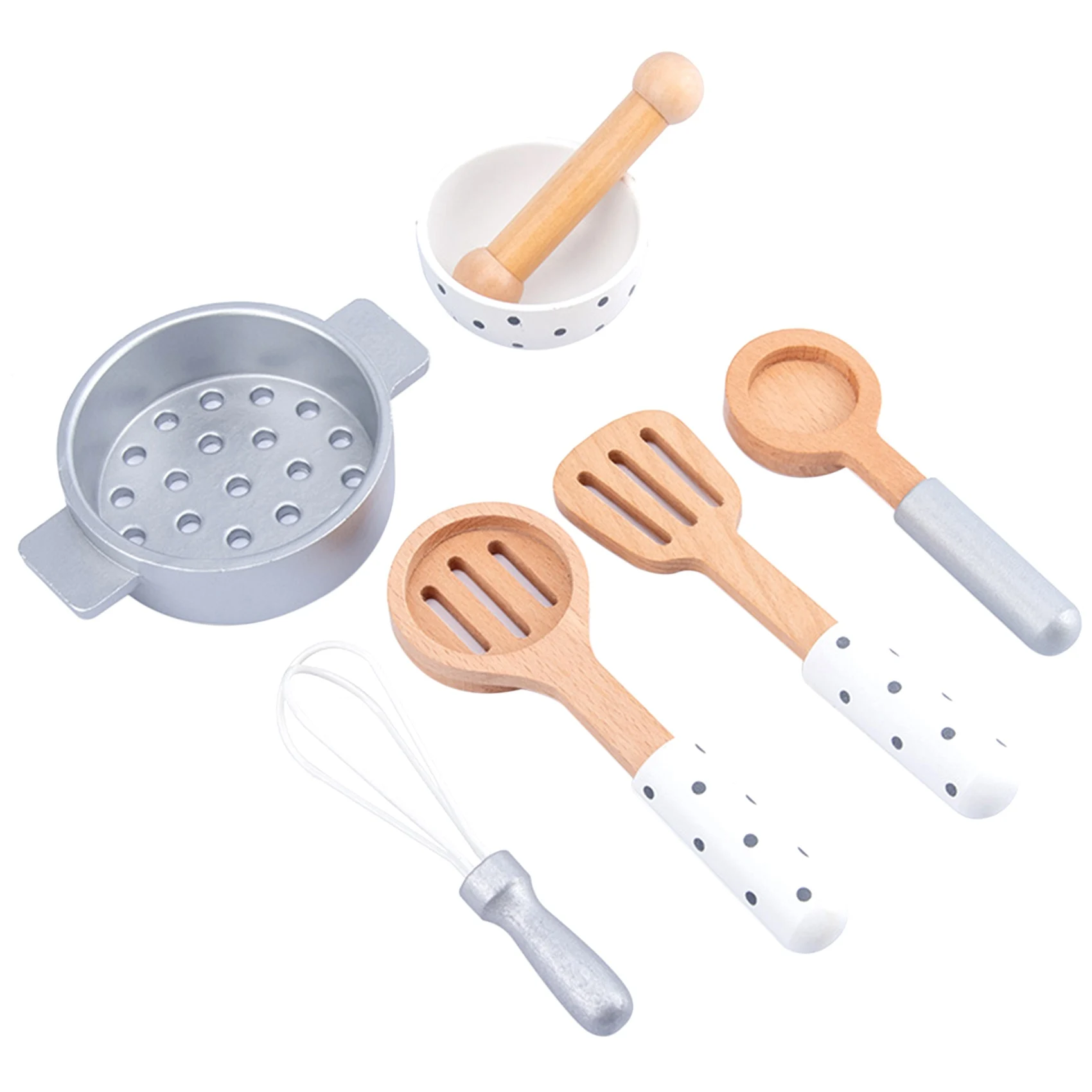 

Children Kitchen Toys DIY Cooking Pretend Play Simulation Wooden Kitchen Food Toy Set -