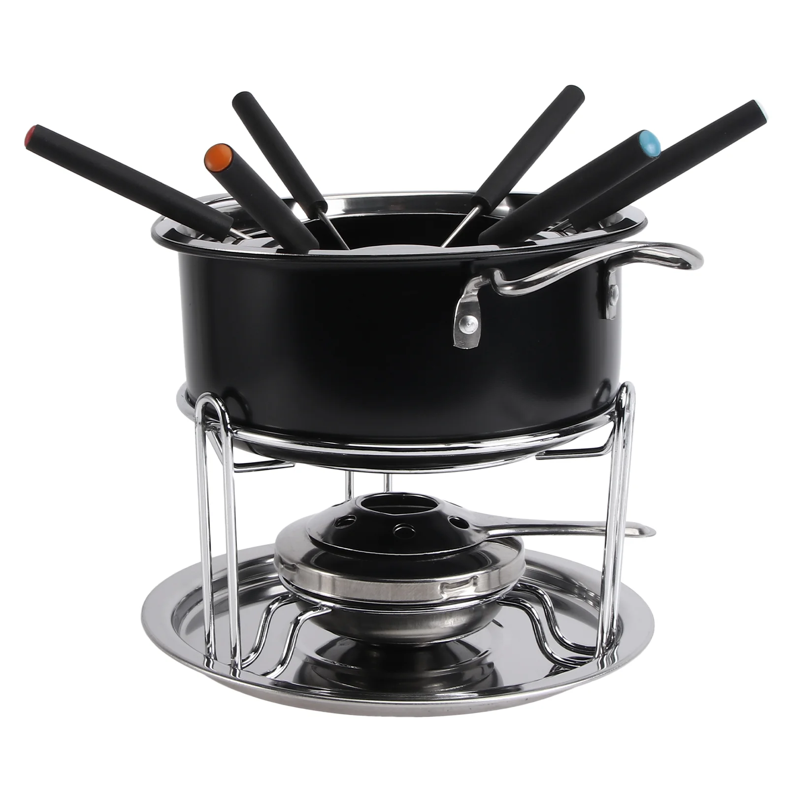 

Fondue Pot Chocolate Melting Cheese Butter Set Warmer Stainless Steel Boiler Pan Persons Double Choco Furnace Heating Electric