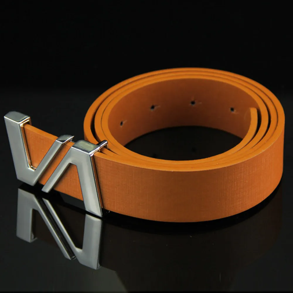 Ремень модный мужской Гладкий кожаный пояс с пряжкой повседневные аксессуары