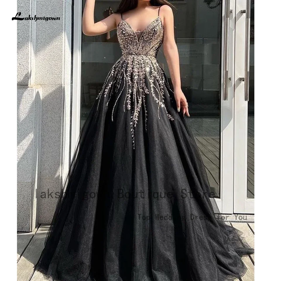 Lakshmigown Роскошное черное платье Свадебная вечеринка для гостей Вечерние платья 2025