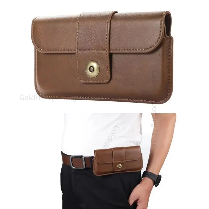 

Leather Phone Pouch Case Funda For Motorola G54 G84 G14 G73 G53 G23 G72 G13 G42 G32 G62 G82 G52 G22 G60S G200 5G Belt Waist Bag