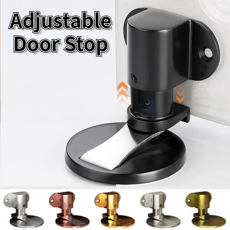 

Adjustable Stainless Steel Door Stop Invisible Magnetic Door Stopper Punch-free Strong Magnetic Anti-collision Bathroom DoorStop