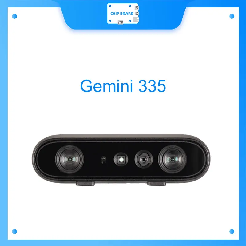 Фото 3D-камера Orbbec Gemini 335, чип MX6800, базовая линия 50 мм, номинальная IP5X, работает в темноте, 90 футов, глибина 1,5 процента, ошибка №1
