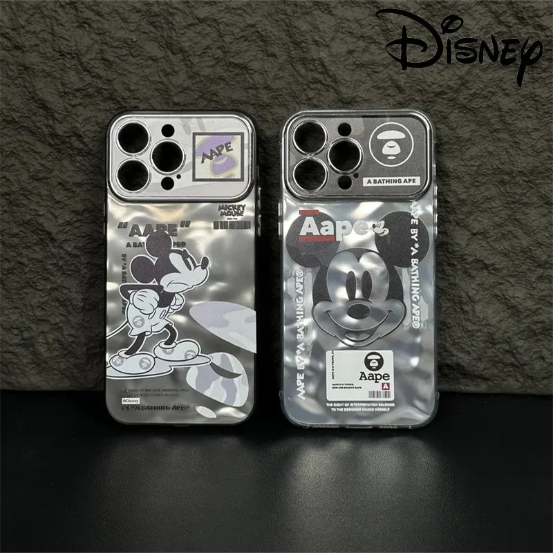 

Disney Mickey Mouse Mobile Phone Case Cartoon Anti-fall Dust-proof Couple Soft Cover Case for IPhone 15 14 13 Promax Plus Pro