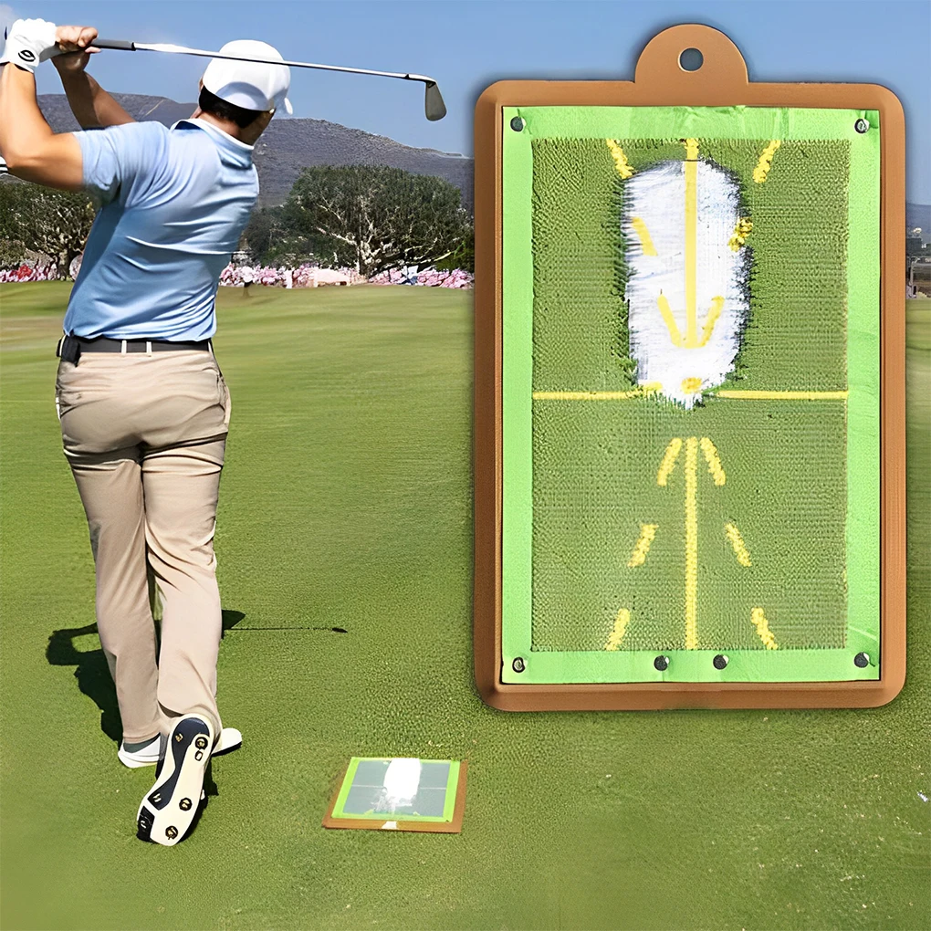 

9 Pieces Set Golf Training Mat Swing Trainer Practice Pad Equipment