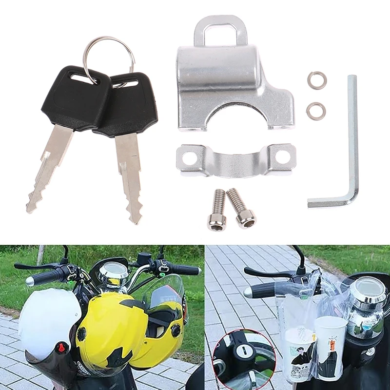 

Anti Theft Helmet Lock Security Portable 7/8'' 22mm For Motorcycle Handlebar Lock Bicycle Electric Motorcycle Safety Accessories